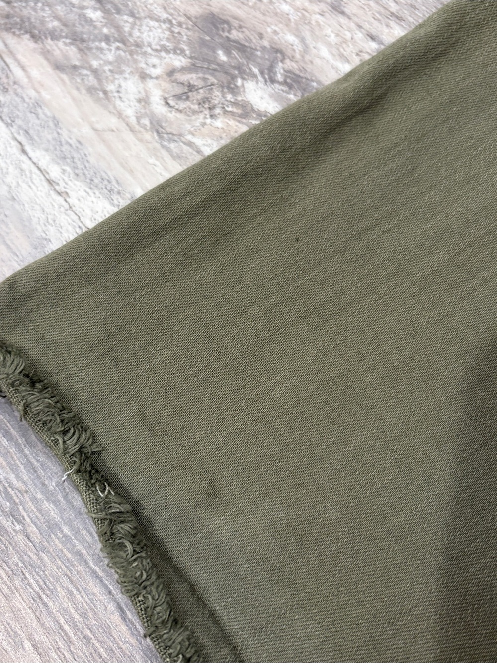 Chico's So Slimming Girlfriend Kick Flare Jeans in a khaki/olive green - Picture 6 of 11